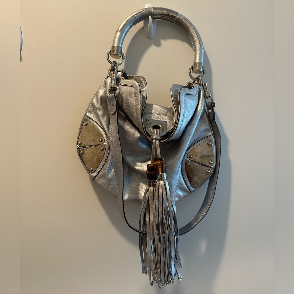 Gucci Leather Medium Indy Hobo